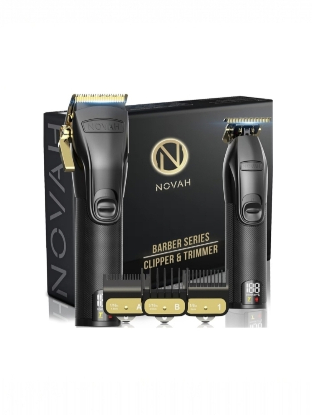 NEW Barber Series Clipper & Trimmer Set ▪︎ Black&Gold ▪︎ Unisex